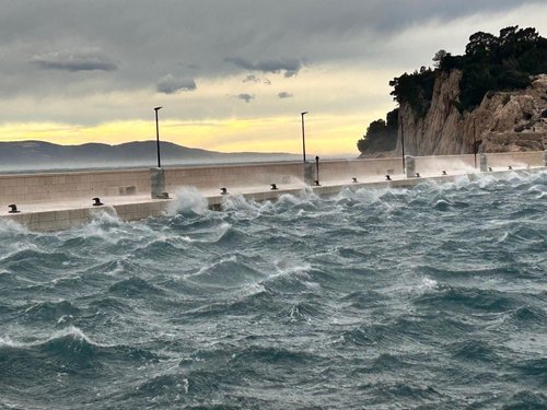 orkanski vjetar, Dalmacija