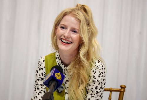 Newly elected Gorton and Denton MP Hannah Spencer of the Britain's Green Party attends a press conference after winning the by-election in the northwest constituency, in Manchester, Britain, February 27, 2026