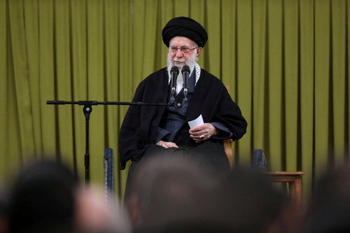 Iran's Supreme Leader Ayatollah Ali Khamenei speaks during a meeting in Tehran, Iran, February 1, 2026.