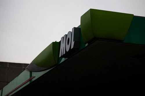 A MOL gas station in Eger, Hungary March 10, 2026. REUTERS/Marton Monus
