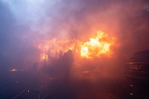 požar, vatra, vatrogasac, los angeles