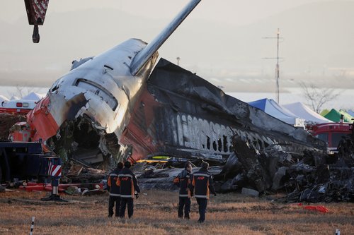 FILE PHOTO: South Korea to compile transcript of voice recording from crashed plane on Saturday
