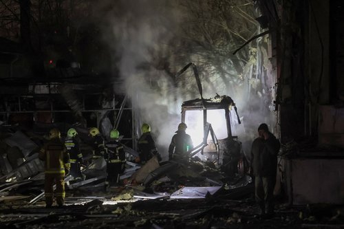 Aftermath of a Russian missile attack in Kyiv