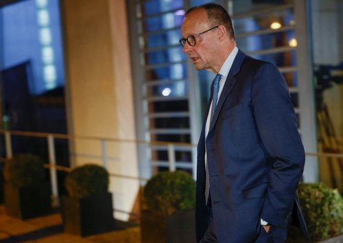 Party leaders attend TV debate after exit polls in Berlin