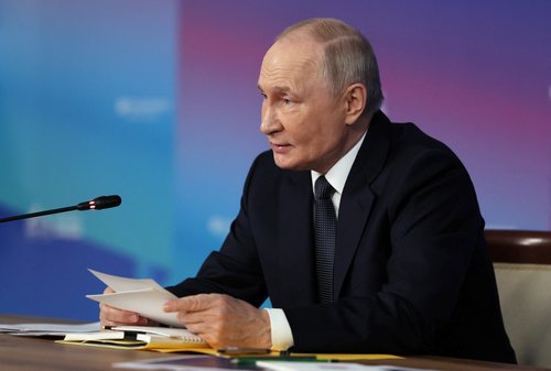 Russian President Vladimir Putin visits Murmansk