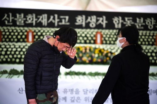 Aftermath of wildfire in Yeongyang