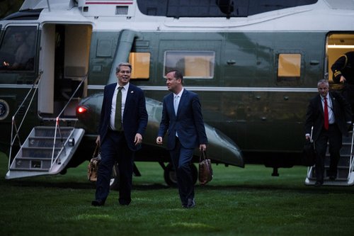 U.S. President Trump returns to White House in Washington