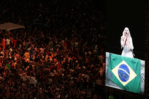Lady Gaga's open concert in Copacabana beach in Rio de Janeiro