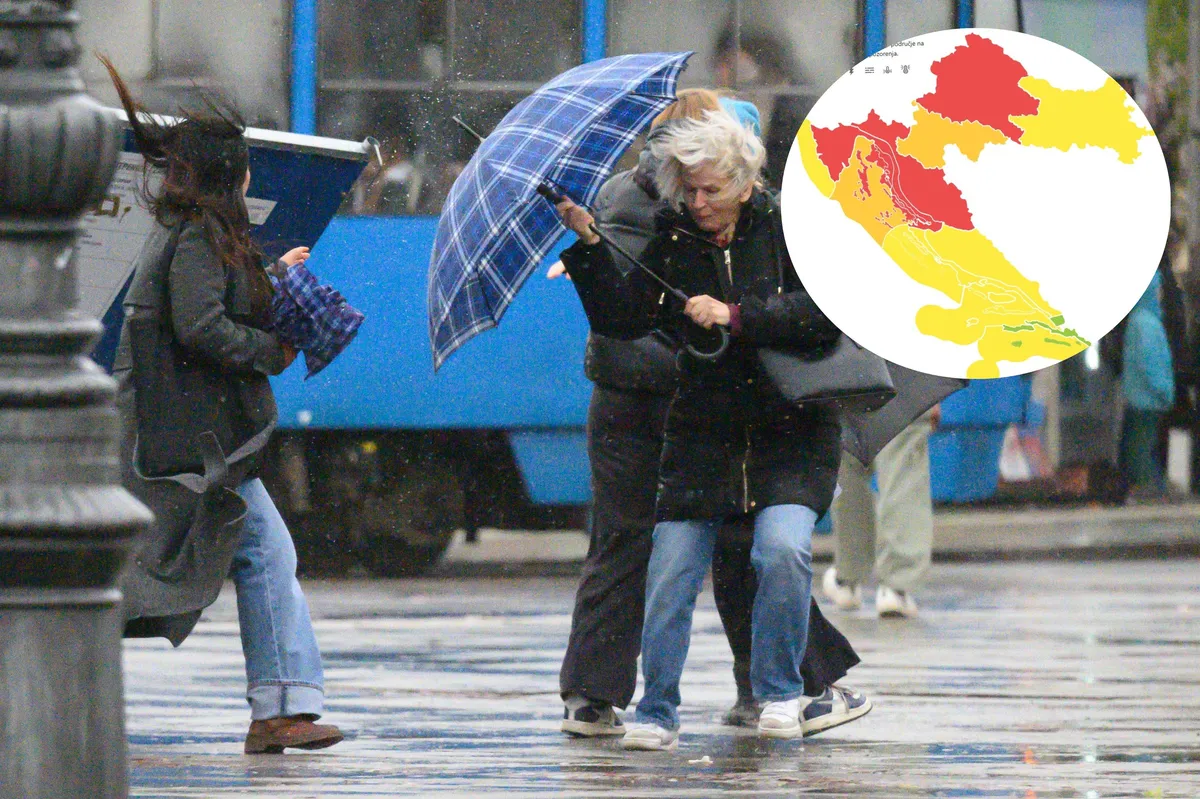 U Zagrebu vjetar tuče i do 120 km/h! DHMZ objavio dokad će ovako snažno puhati