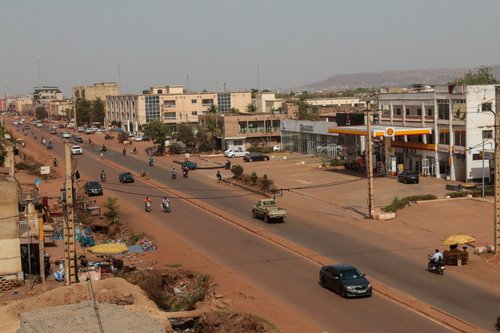 People move on a street after insurgents launched attacks on military bases across the country, in Bamako, Mali April 25, 2026.