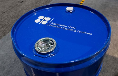 FILE PHOTO: An installation depicting barrel of oil with the logo of Organization of the Petroleum Exporting Countries (OPEC) is seen during the COP29 United Nations climate change conference in Baku, Azerbaijan November 19, 2024.