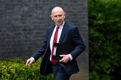 British Defence Secretary John Healey walks outside 10 Downing Street, on the day of a cabinet meeting, in London, Britain, May 19, 2026.