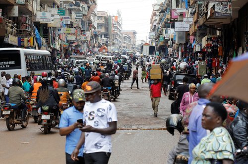 Motorcycle taxis carry passengers following a resurgence of Ebola involving the Bundibugyo strain, a rare variant of the virus with no approved vaccine currently available, along Ben Kiwanuka street in Kampala, Uganda May 21, 2026.