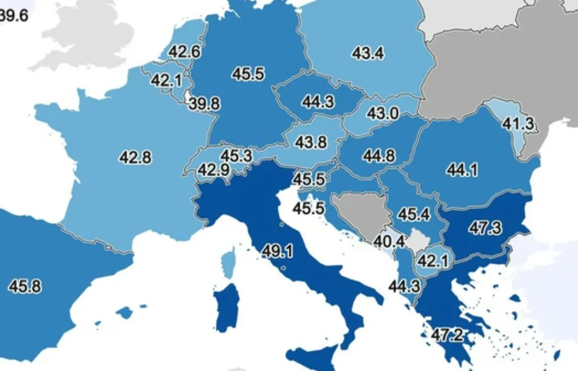 Objavljena karta Europe koja pokazuje koji narodi najbrže stare