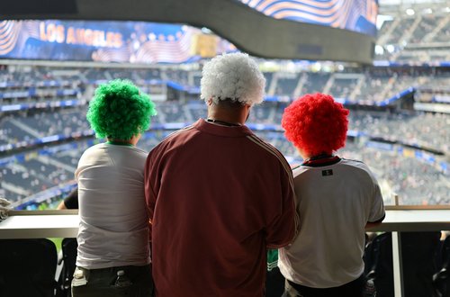 Soccer Football - FIFA World Cup 2026 - Group G - Iran v New Zealand - Los Angeles Stadium, Inglewood, California, U.S. - June 15, 2026 Iran fans inside the stadium before the match REUTERS/Daniel Cole