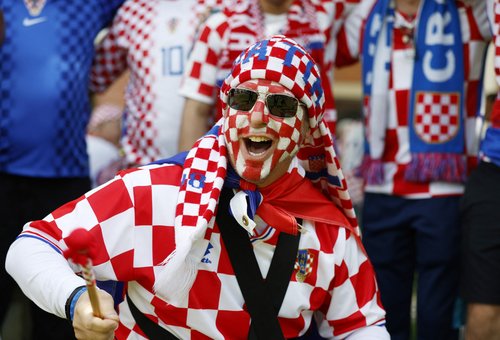 FIFA World Cup 2026 - Group L - Panama v Croatia - Fans march to Toronto Stadium - Toronto, Canada - June 23, 2026 A Croatia fan at the start of the march to Toronto Stadium ahead of the match REUTERS/Carlos Osorio
