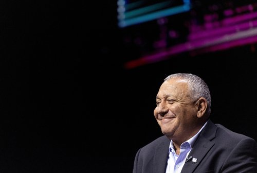 FILE PHOTO: Former Israeli military chief Gadi Eisenkot, who is running for prime minister in the next Israeli elections, participates in a session at MUNI EXPO, a municipal conference, in Tel Aviv, Israel June 24, 2026.