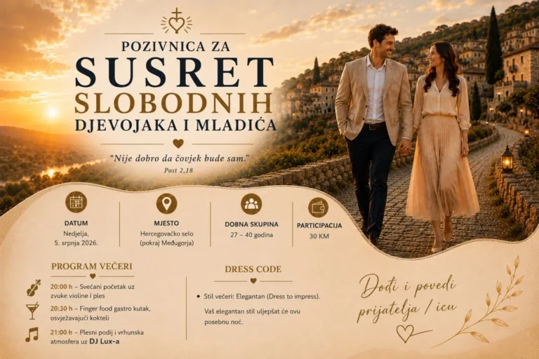 Fratar organizira susret za samce: "Nova poznanstva. Nova prijateljstva. Možda i ljubav"