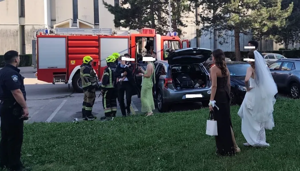 Dijete ostalo zaključano u automobilu na svadbi, intervenirali zagrebački vatrogasci