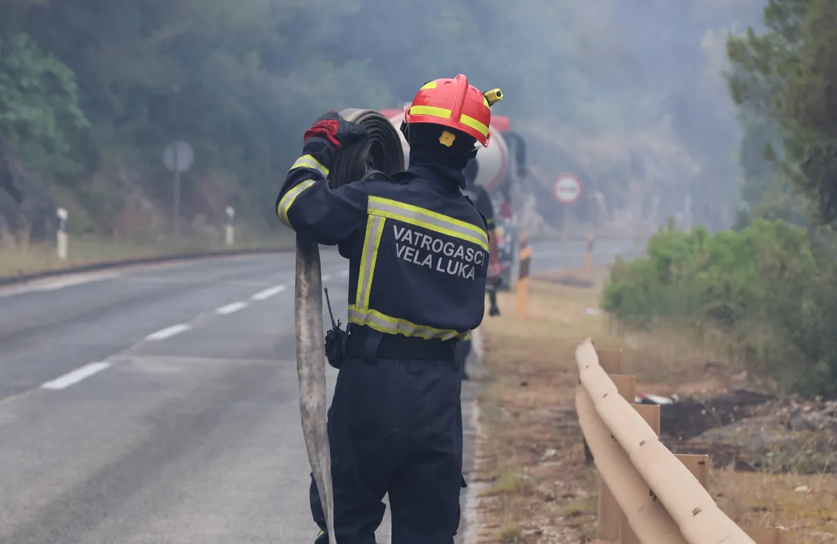 VIDEO / Na Korčuli i dalje gori: Na terenu 220 vatrogasaca, ozlijeđena su dvojica, gase i kanaderi