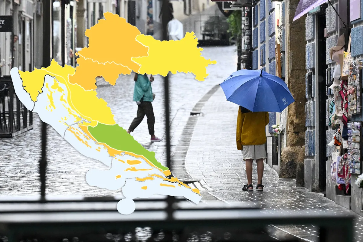 DHMZ izdao upozorenja za gotovo cijelu zemlju. Prijete jaki grmljavinski pljuskovi, Dalmaciju čekaju vrućine