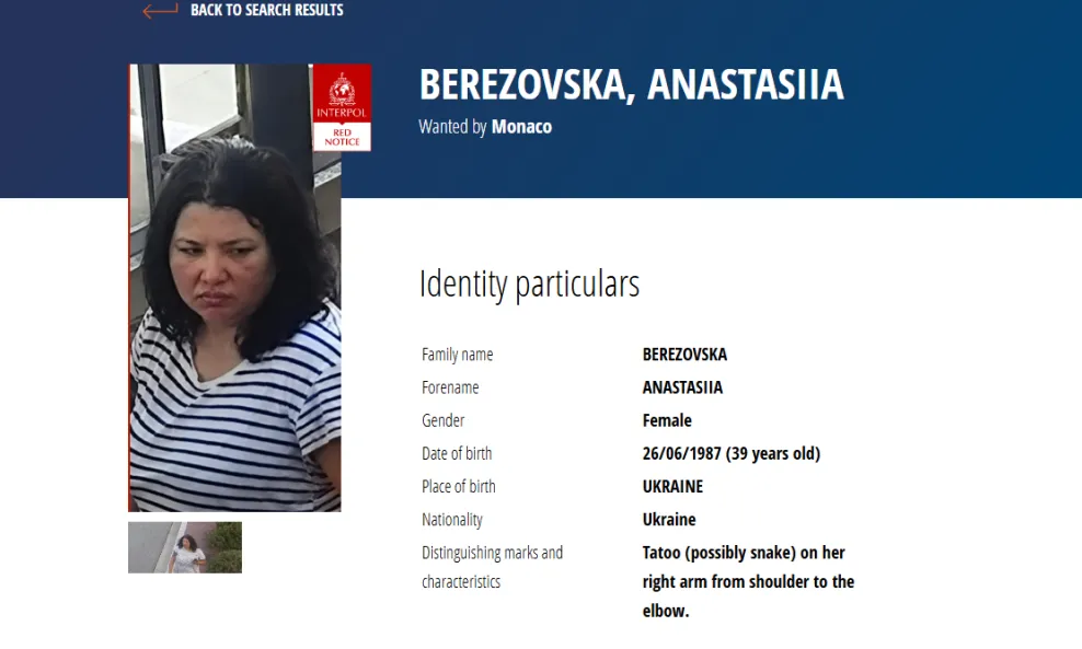Interpol objavio crvenu tjeralicu: Ukrajinka osumnjičena za bombaški napad u Monaku