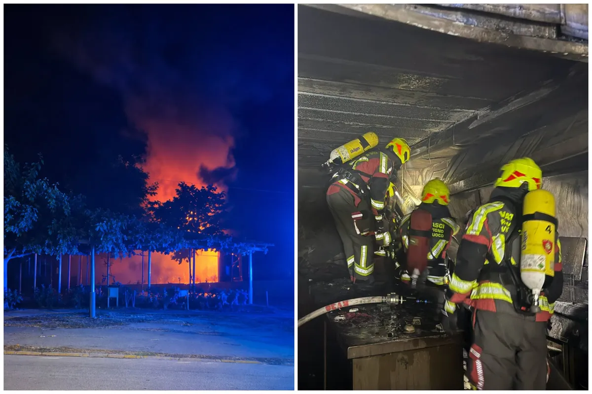 FOTO / Požar progutao restoran u Rovinju: Sve je krenulo od zamrzivača