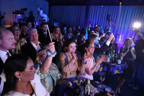 Supporters of the Sweden Democrats. REUTERS/Tom Little