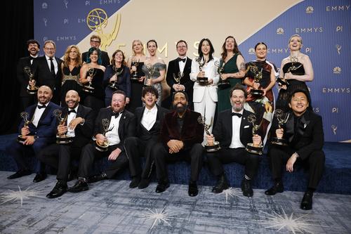 Cast and crew of "Widow's Bay". REUTERS/Mike Blake
