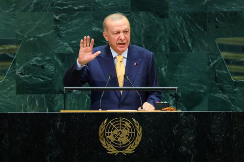 Turkey's President Recep Tayyip Erdogan. REUTERS/MIKE SEGAR