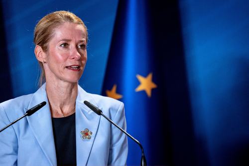 FILE PHOTO: EU European Commission Vice-President Kaja Kallas delivers a joint statement with Philippines Foreign Secretary Theresa Lazaro