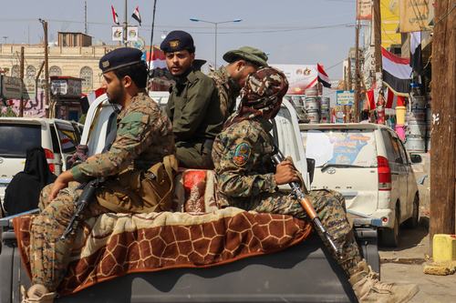 Police troopers patrol a street in the oil-rich city of Marib, Yemen September 24, 2026.