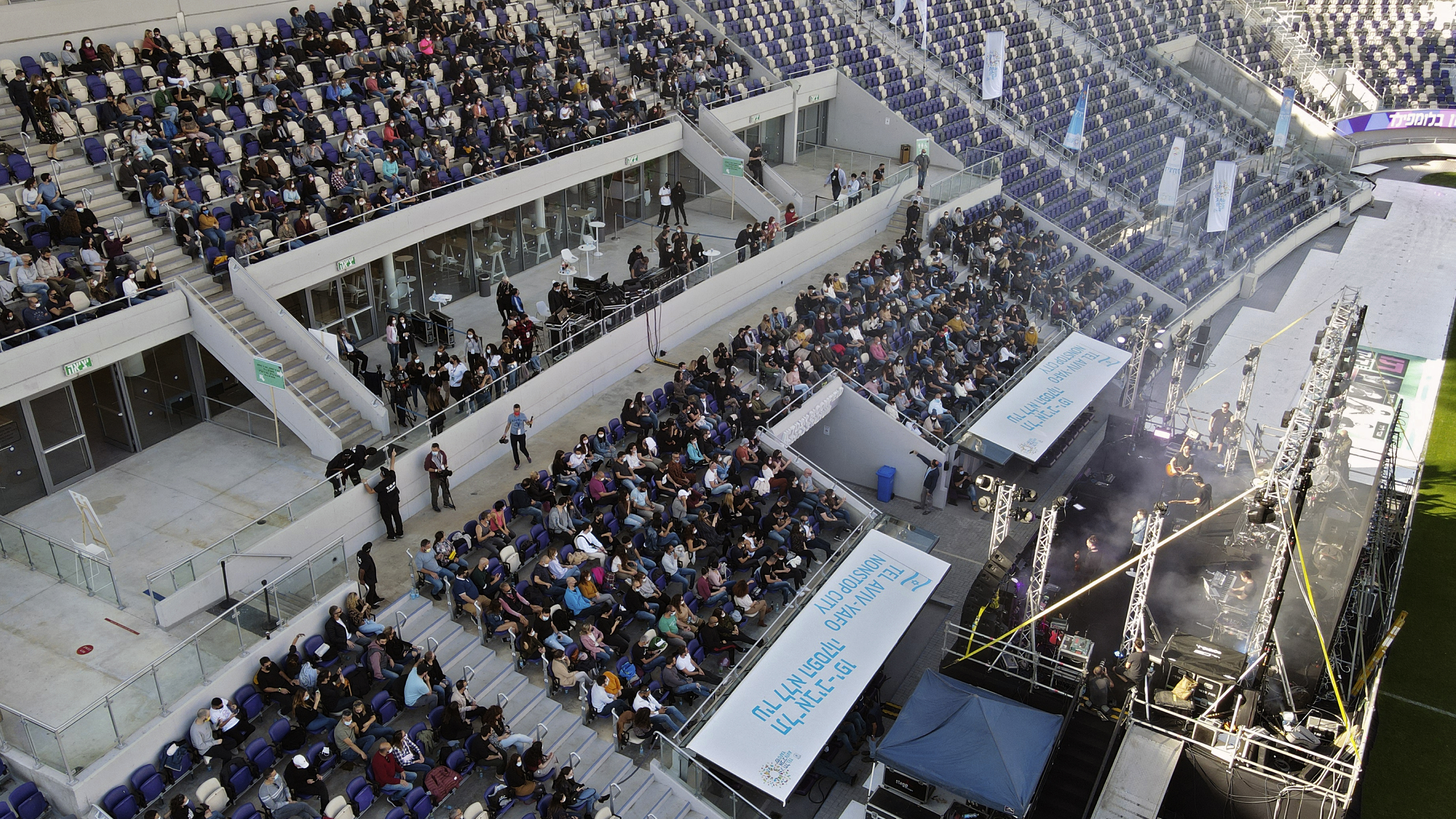 izrael, tel aviv, koncert, koronavirus, covid-19, ISRAEL-HEALTH-VIRUS-VACCINE