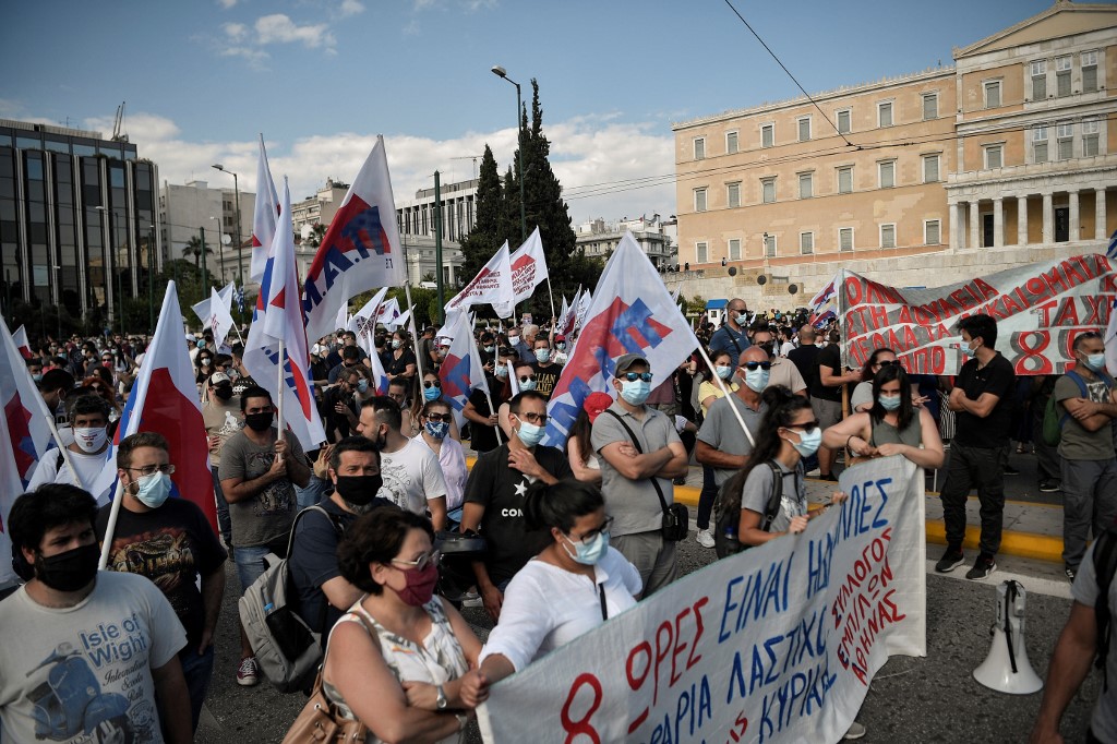 grčka, prosvjed, štrajk