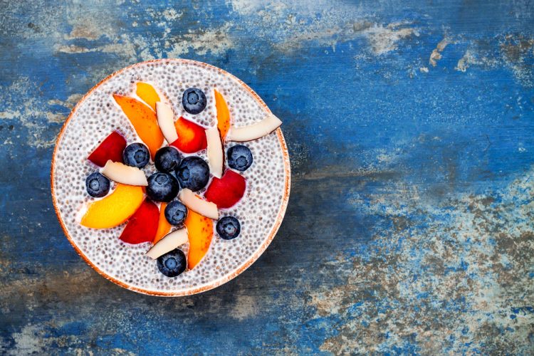 borovnice, puding, chia sjemenke, obrok,kalorije, šećer