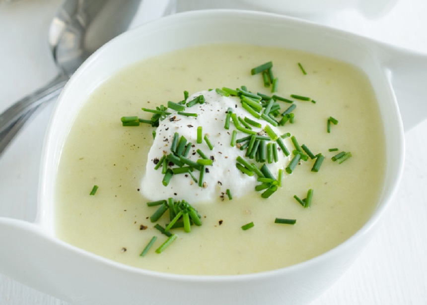 Vichyssoise,-,Leek,And,Potato,Creamy,Soup,(french,Food)