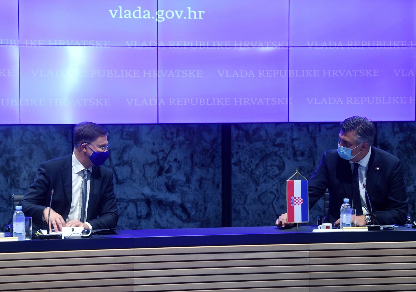 Sjednica Nacionalnog vijeća za uvođenje eura i posjet potpredsjednika EK Dombrovskisa