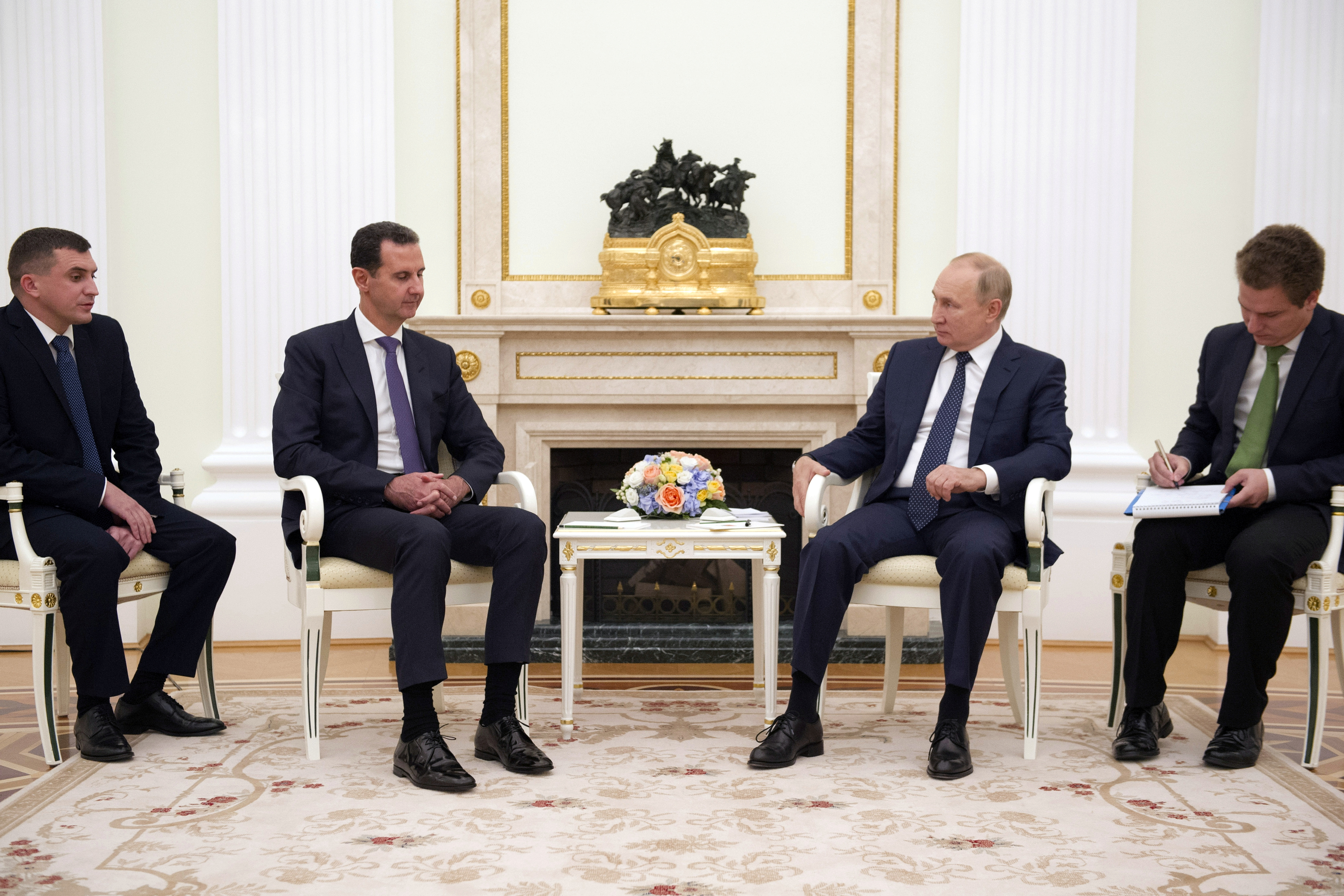 Russian President Vladimir Putin meets with Syrian President Bashar al-Assad in Moscow
