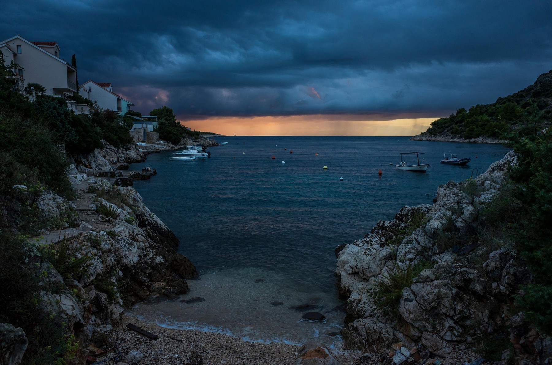 Storm clouds over Adriatic Sea Croatia