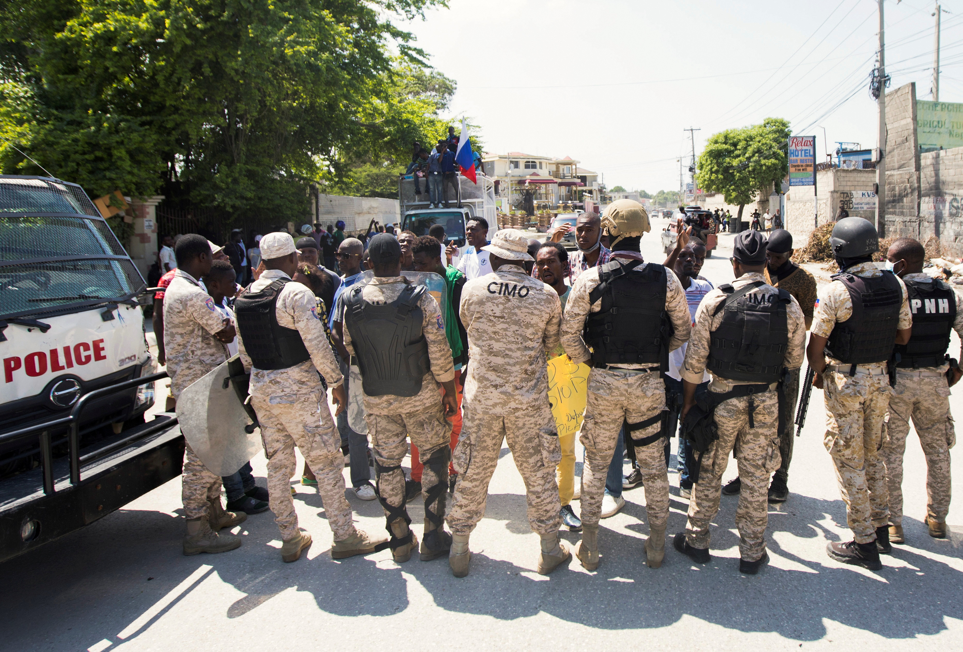 Protest against the deportation of Haitian migrants by the U.S., in Port-au-Prince