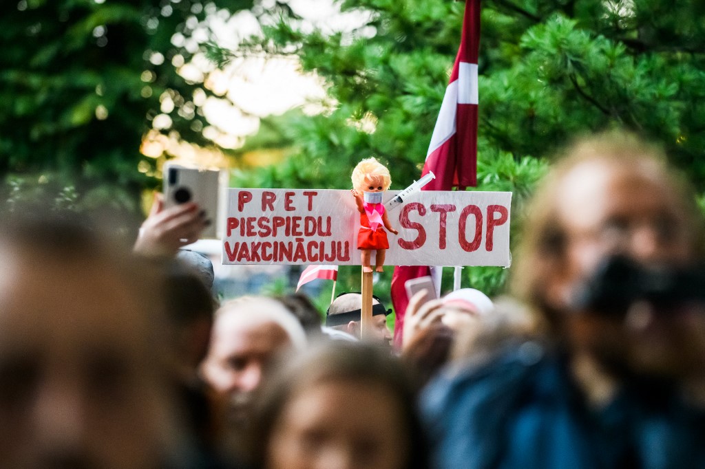 latvija prosvjed cijepljenej, pandemija, koronavirus