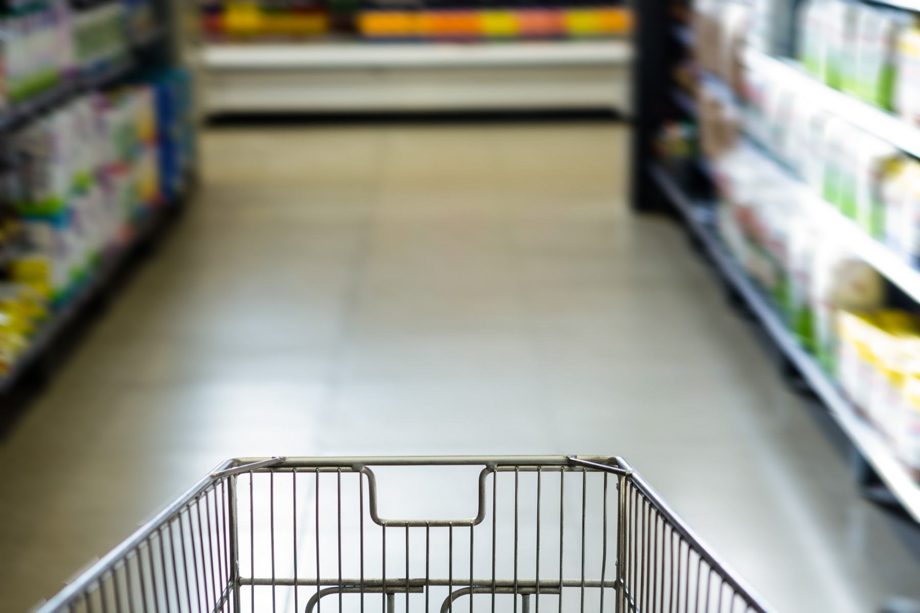 Cart in the supermarket