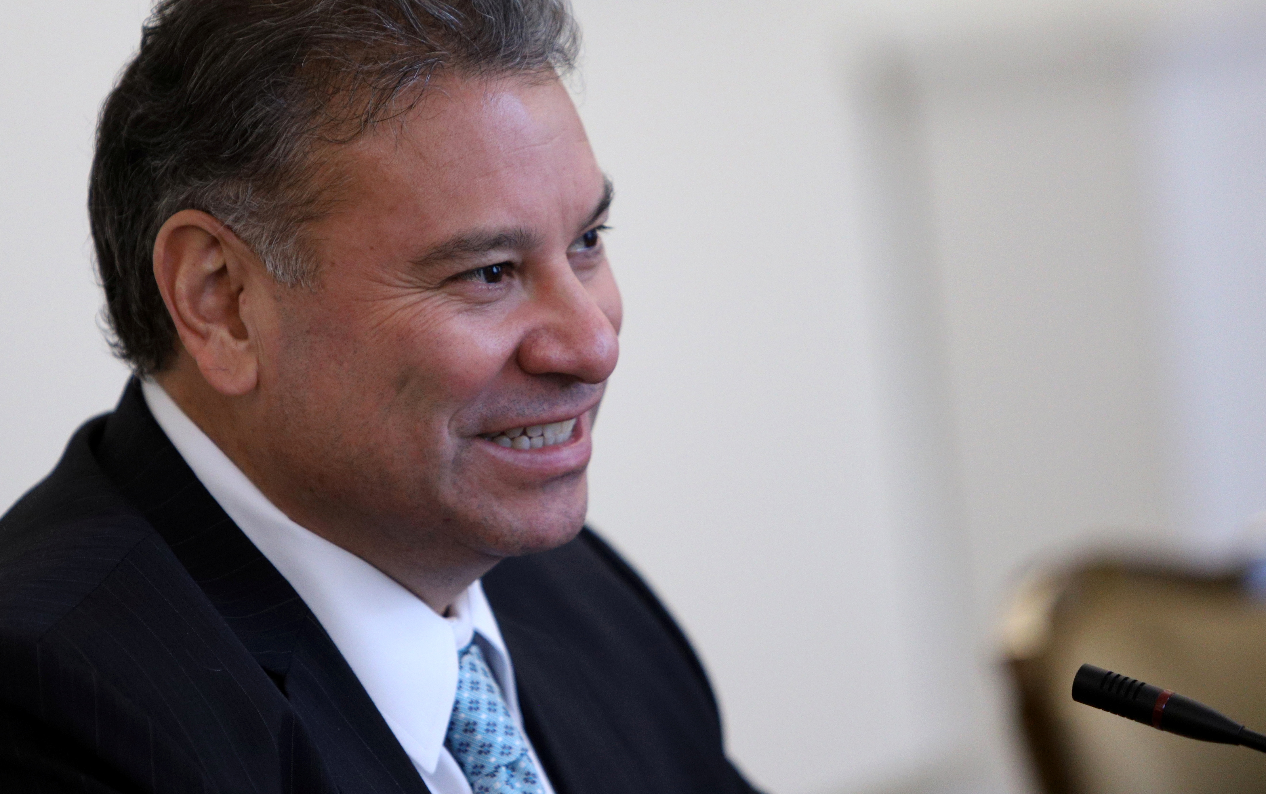 U.S. deputy assistant secretary in charge of the Western Balkans Escobar and Serb member of the Presidency of Bosnia and Herzegovina Dodik attend meeting in Sarajevo