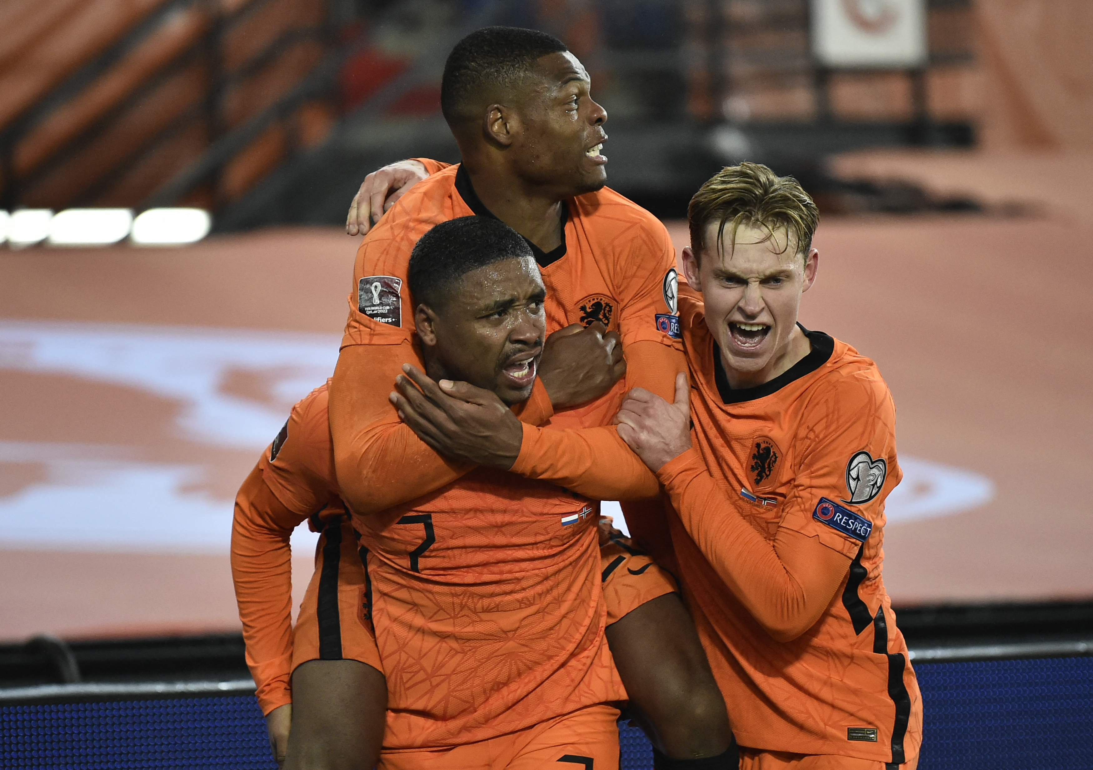 Steven Bergwijn , Denzel Dumfries, Frenkie de Jong,