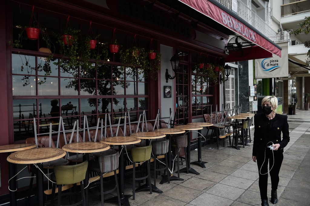 grčka, koronavirus, covid, kafić