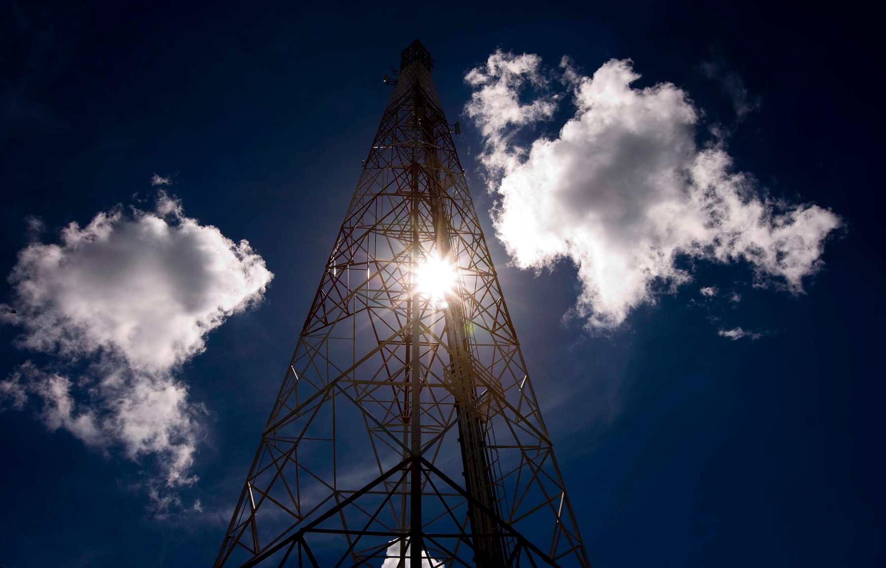 A view of Telecomunication tower in Bintan island, Indonesia. Photo by Yuli Seperi/Alamy
