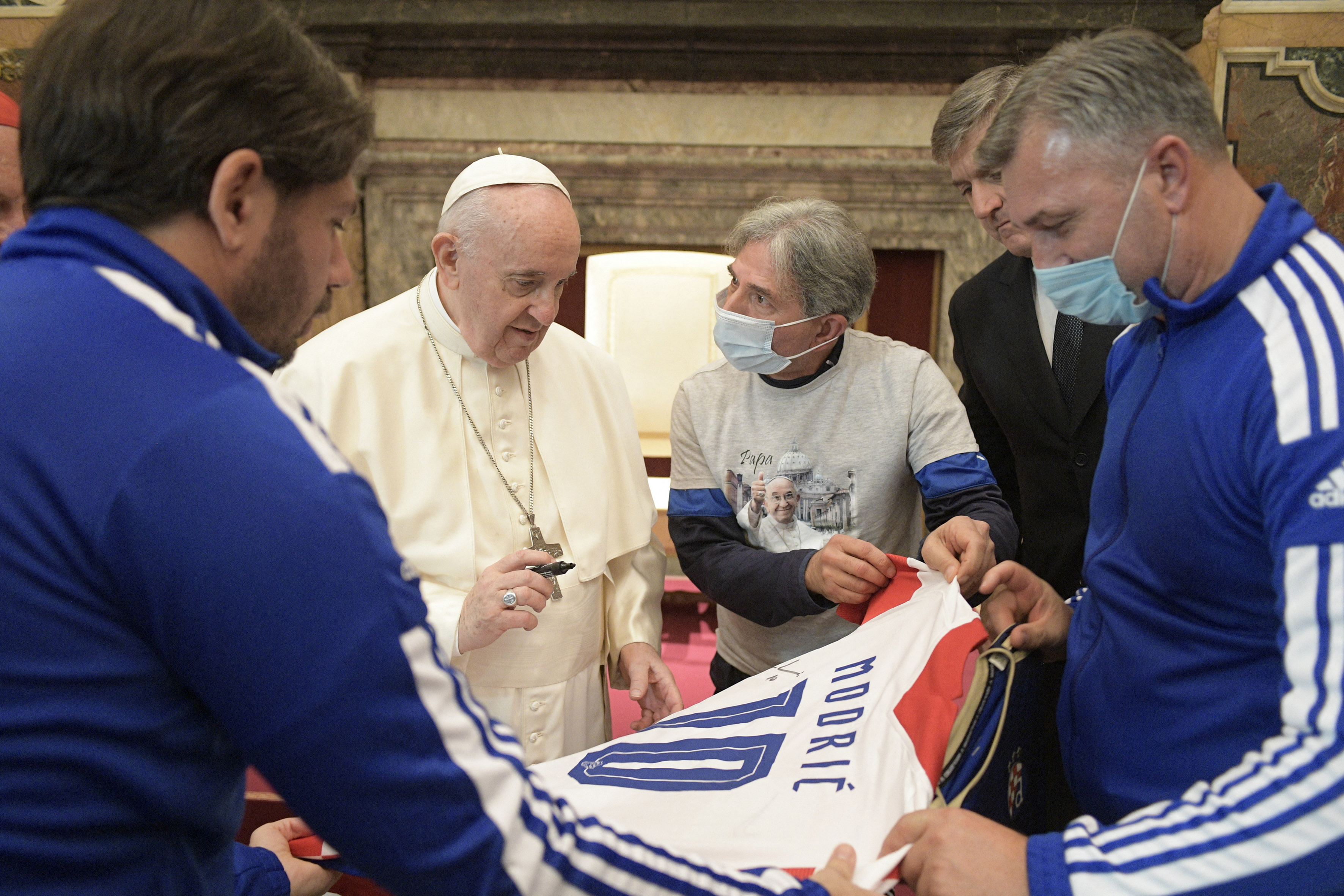 VATICAN-RELIGION-POPE-FOOTBALL