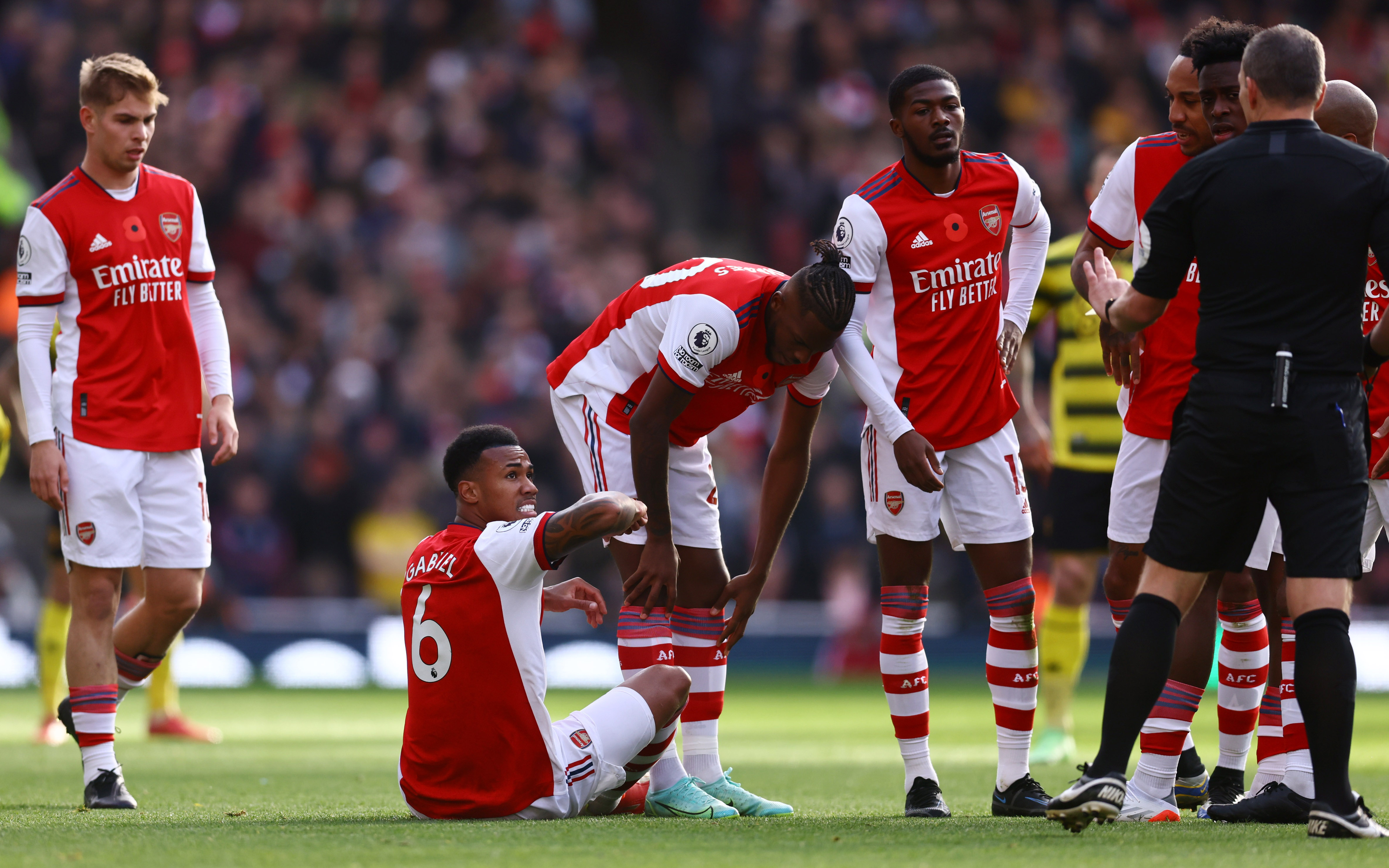 Arsenal, Gabriel, Maitland Neils, Emil Smith Row, Nuno Tavares