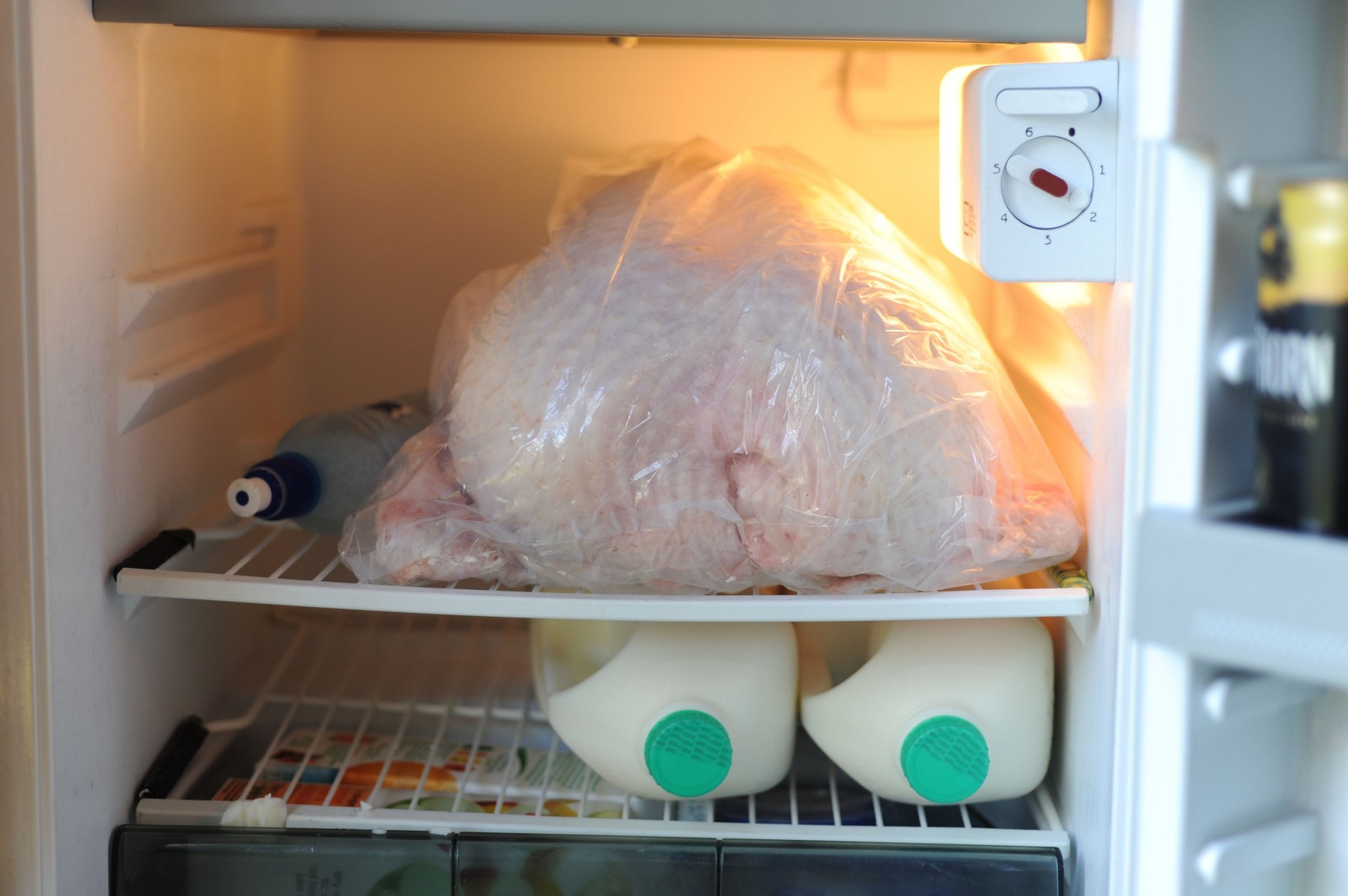 Christmas turkey in the fridge on christmas eve 2011