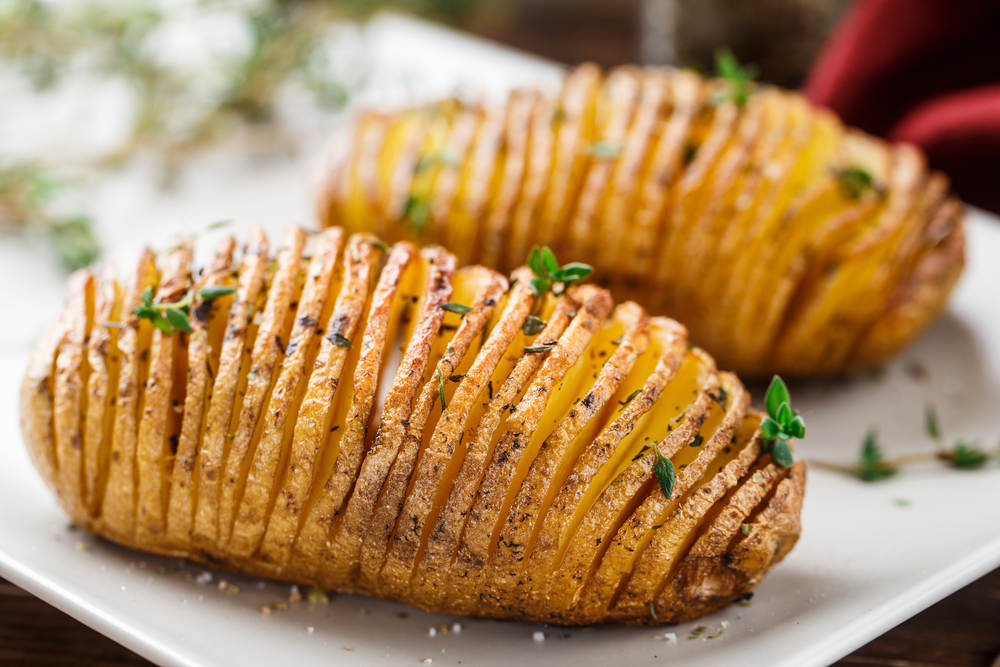 Hasselback,Potatoes, krumpir harmonika